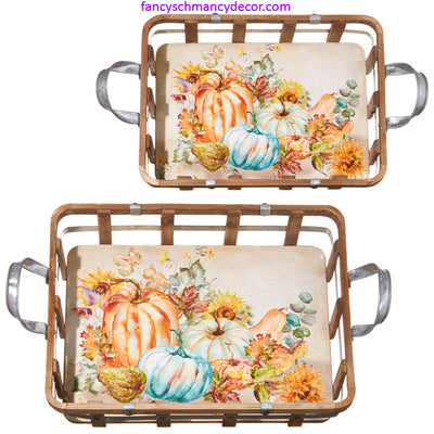 Pumpkin Basket Tray by RAZ Imports