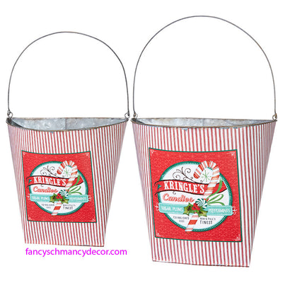 Kringle's Candies Wall Bucket by RAZ Imports