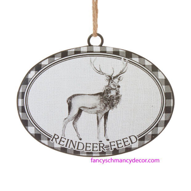 6" Reindeer Feed Disc Ornament by RAZ Imports