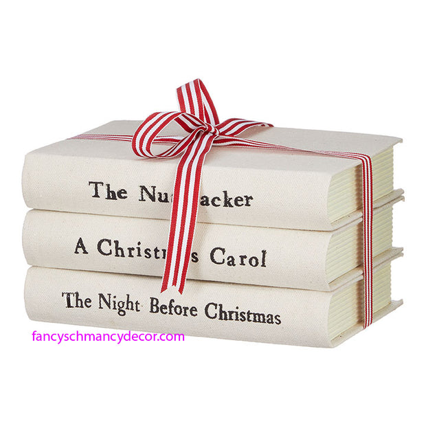 Christmas Stacked Books by RAZ Imports