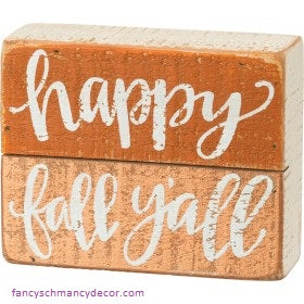 Happy Fall Y'all Slat Box Sign