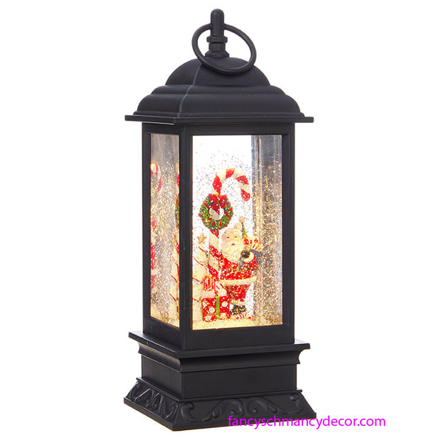 Santa and Candy Cane Lighted Water Lantern by RAZ Imports
