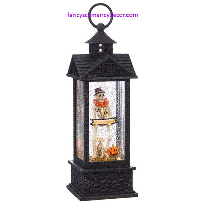 Skeleton with Dog Lighted Water Lantern by RAZ Imports