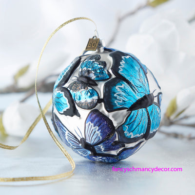 Eric Cortina Butterfly Ball Ornament by RAZ Imports