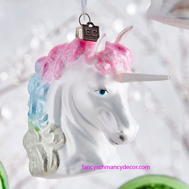 Eric Cortina 5" Rainbow Unicorn Ornament by RAZ Imports