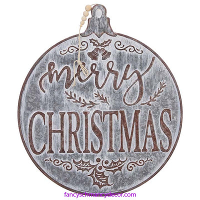 19" Merry Christmas Ornament by RAZ Imports