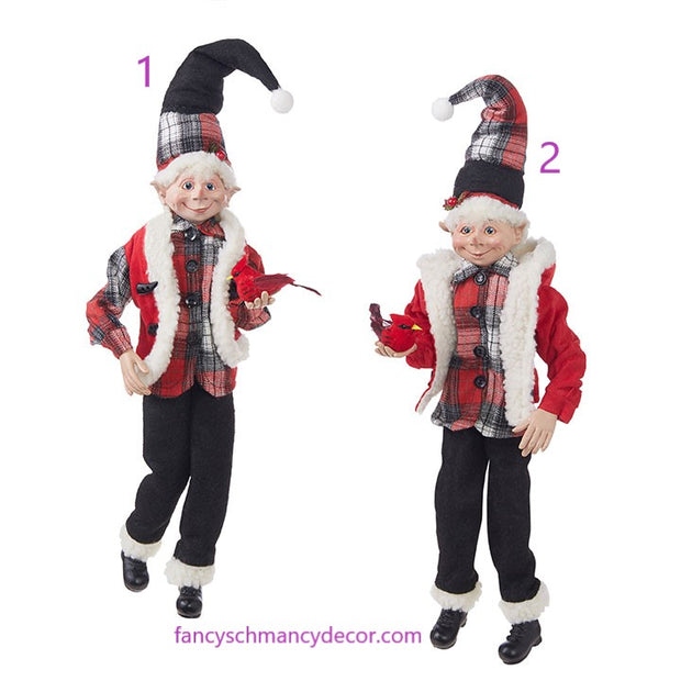 16" Plaid Posable Elf by RAZ Imports