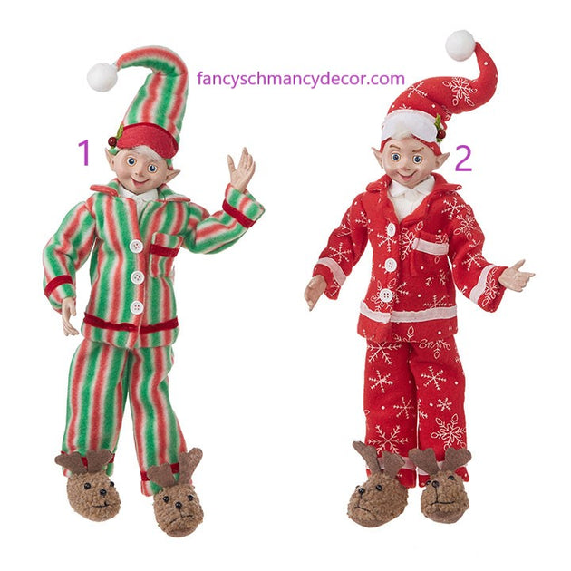16" Pajama Posable Elf by RAZ Imports –