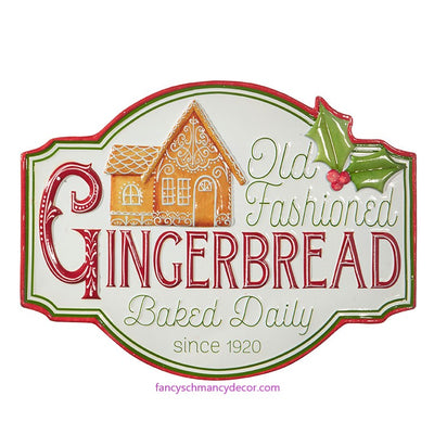 18" Old Fashioned Gingerbread Sign by RAZ Imports
