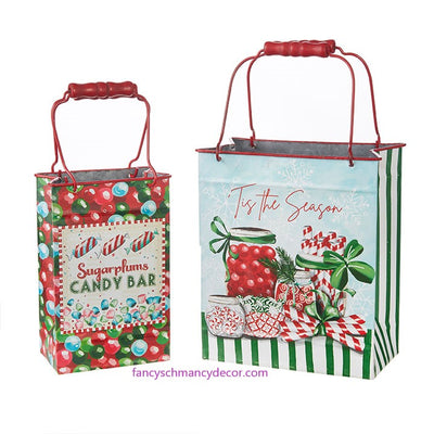 Assorted Set of 2 Shopping Bag Container by RAZ Imports