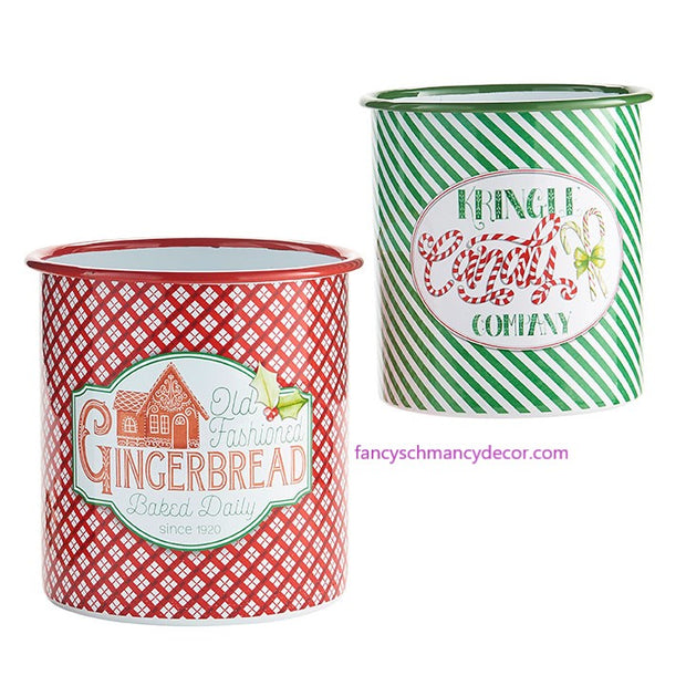 7.25" Kringle Candy Co. Container by RAZ Imports