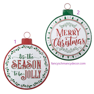 19.75" Holiday Message Ornament Sign by RAZ Imports