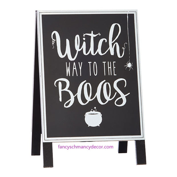 12.5" Witch Way Sandwich Board by RAZ Imports