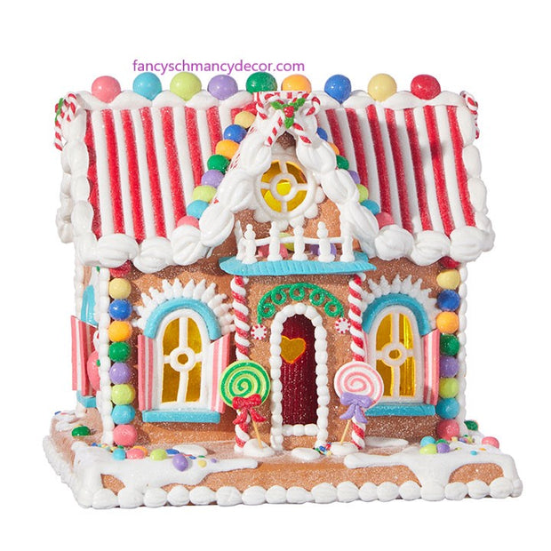11" Candy Lighted Gingerbread House by RAZ Imports