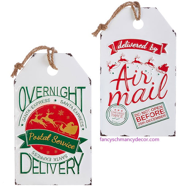 12.25" Express Mail Tag Ornament by RAZ Imports