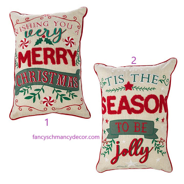 20" Holiday Pillow by RAZ Imports