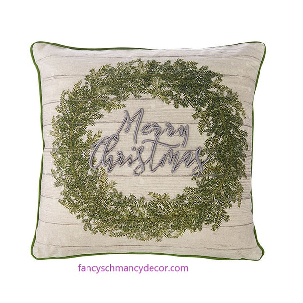 18" Merry Christmas Pillow by RAZ Imports
