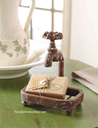 Garden Faucet Soap Dish Set by Mud Pie - FancySchmancyDecor