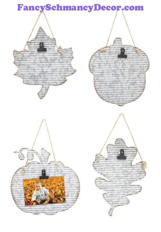 Fall Rippled Photo Clip Hanger 4 Asst.
