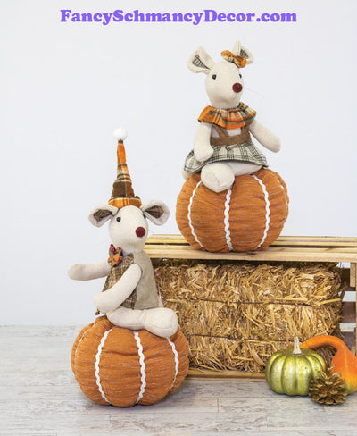 Fall Field Mouse Pumpkin Sitter