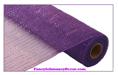 21" X 10 yd Metallic Purple W/Purple Foil Mesh