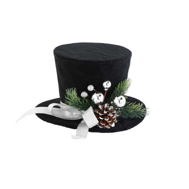 Holiday - Top Hat with Pinecone Ornament - FancySchmancyDecor