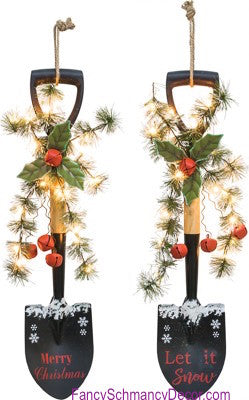 Christmas Shovel Light-Up Hanger