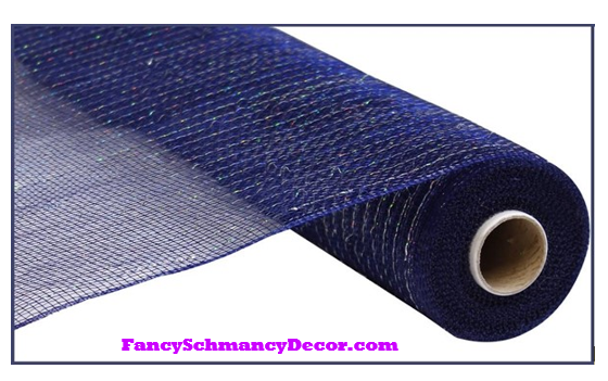 21" X 10 yd Navy Blue Mesh
