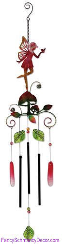 Pink Fairy Wind Chime by Sunset Vista Designs - FancySchmancyDecor