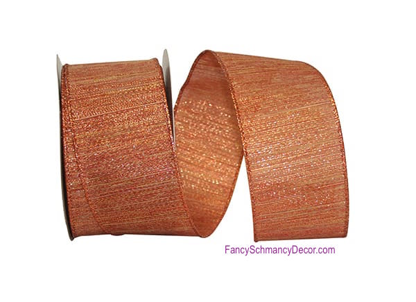 2.5" X 20 yards Metallic Natural Harmony Wired Edge Ribbon