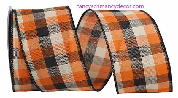 2.5" x 10 yds Afternoon Field Tonal Plaid Wired Edge Ribbon
