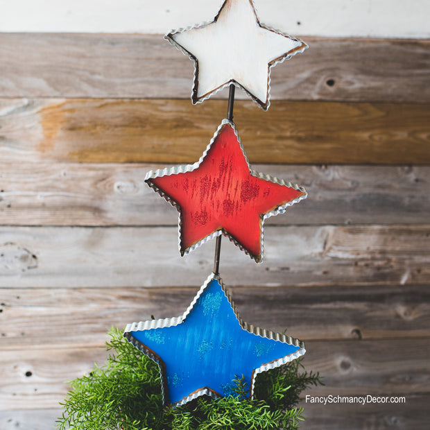 Double Star Flag Stake by The Round Top Collection A16010