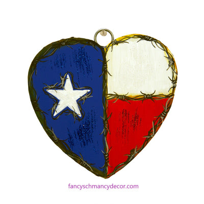 Texas Flag Heart Charm by The Round Top Collection