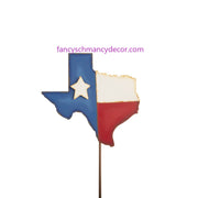 Small Texas-Shaped Flag Stake by The Round Top Collection