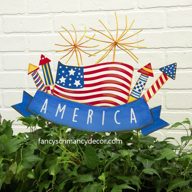 America Sparkler Sign by The Round Top Collection