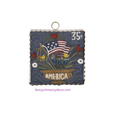 Mini Patriotic Stamp Print by The Round Top Collection