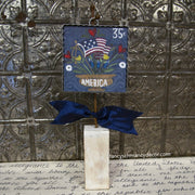 Mini Patriotic Stamp Print by The Round Top Collection