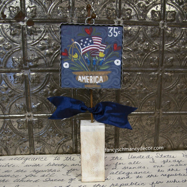 Mini Patriotic Stamp Print by The Round Top Collection
