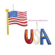 Americana Wood Bead Garland Charms Assorted Set of 2 by The Round Top Collection