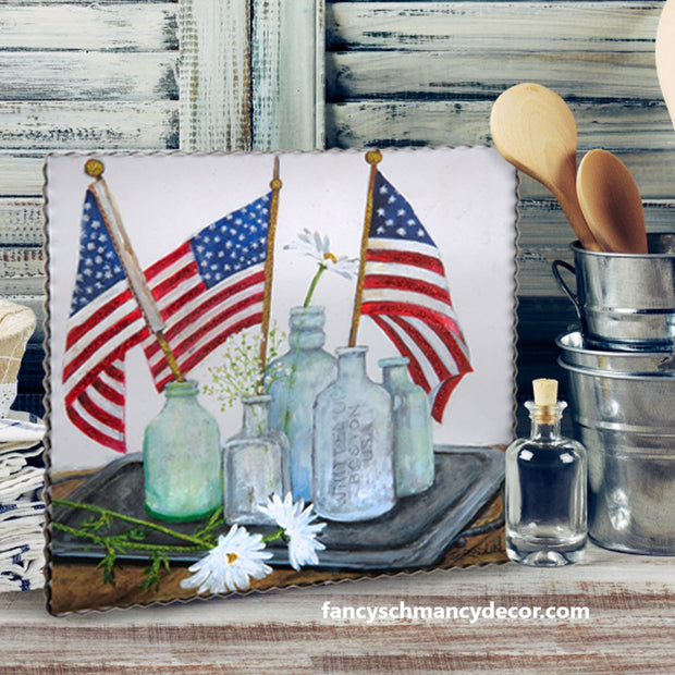 Bottled Flags Print by The Round Top Collection