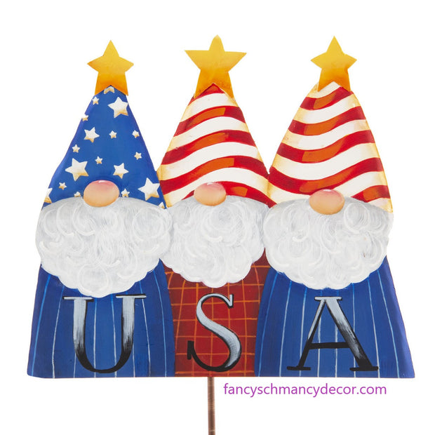 Pile of USA Gnomes Stake by The Round Top Collection
