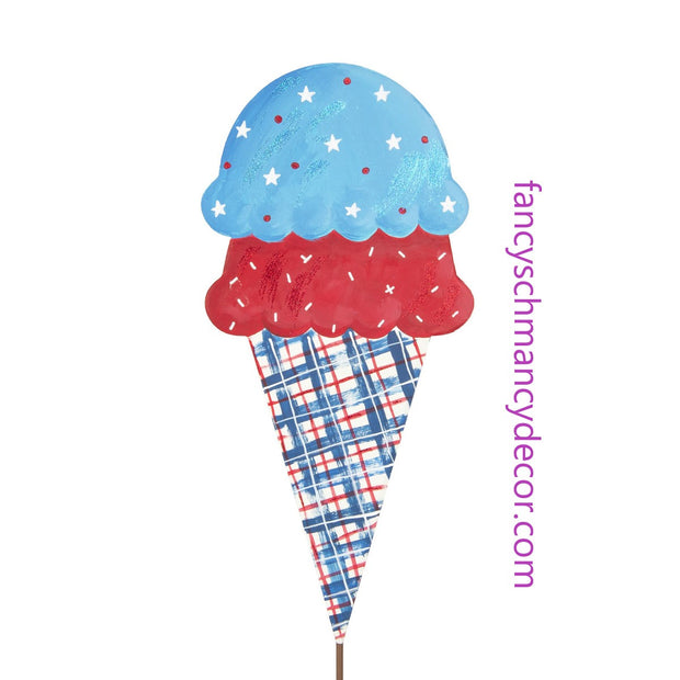 Double Scoop Ice Cream Cone by The Round Top Collection