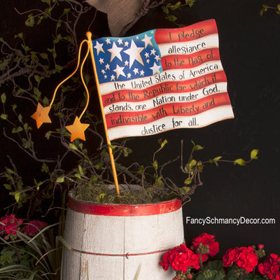 Pledge Flag Small Stake by The Round Top Collection A7018