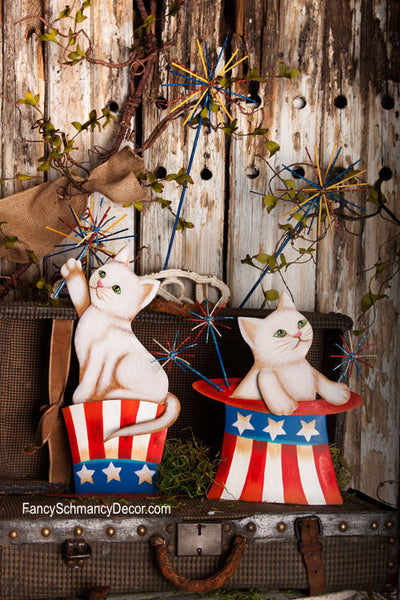 Sparkler Kitties Large Stakes by The Round Top Collection A7043 - FancySchmancyDecor