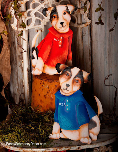 U.S.A. Puppies Small Stakes by The Round Top Collection A7050 - FancySchmancyDecor