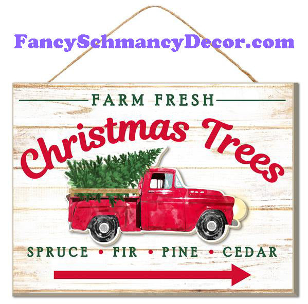 15.75" L x 11.75" H Fresh Christmas Trees Sign