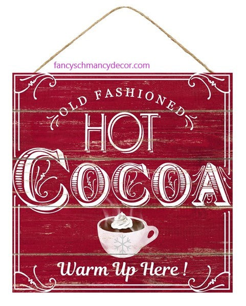12" Square Hot Cocoa Sign