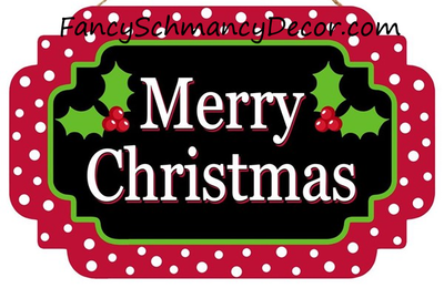 12.5"L X 8"H Merry Christmas Sign