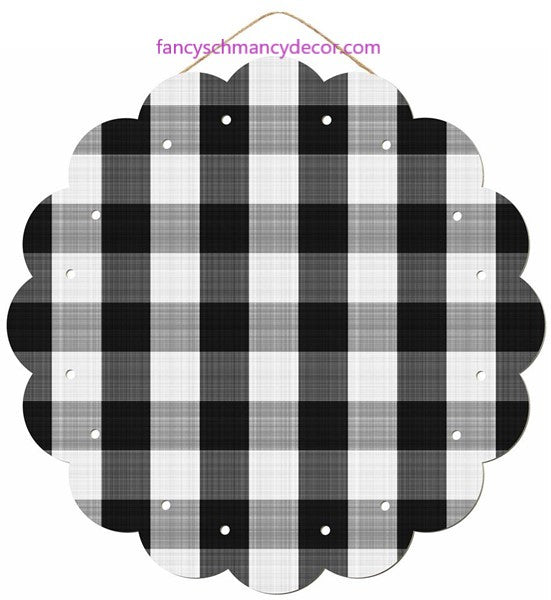 21"Dia Scalloped Check Sign