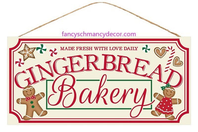12.5"L X 6"H "Gingerbread Bakery" Sign